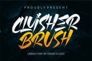 Cluisher Brush Font for Bold Apparel and Logos