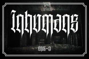 Inhumans Font: A Bold Typeface for Scary Branding