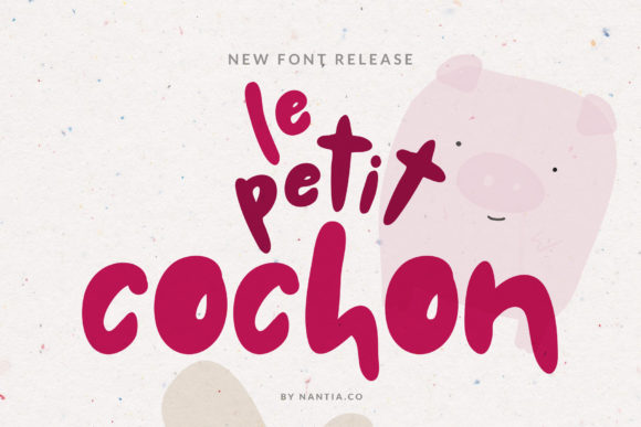 Le Petit Cochon: A Chubby Script Font for Makers